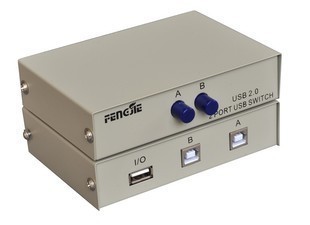 丰杰FJ-1A2B-C双口USB2.0高速打印机共享器 高效办公的明智之选